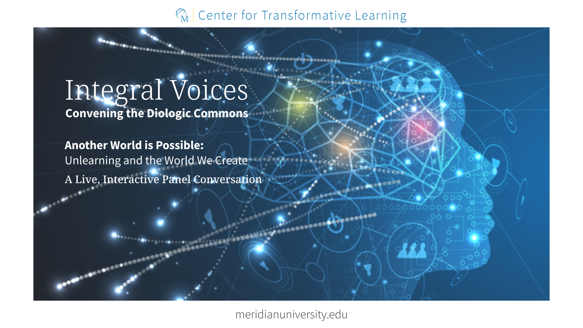No Headshot Title Card for Integral Voices: Trust, Fractals, and Learning, featuring Monica Sharma and Aftab Omer