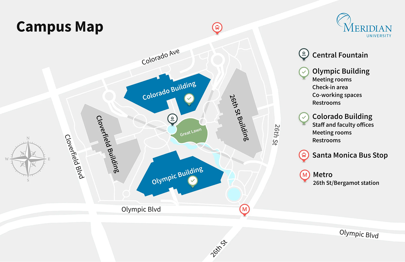 Los Angeles Center Campus Map Los Angeles Center Campus Map
