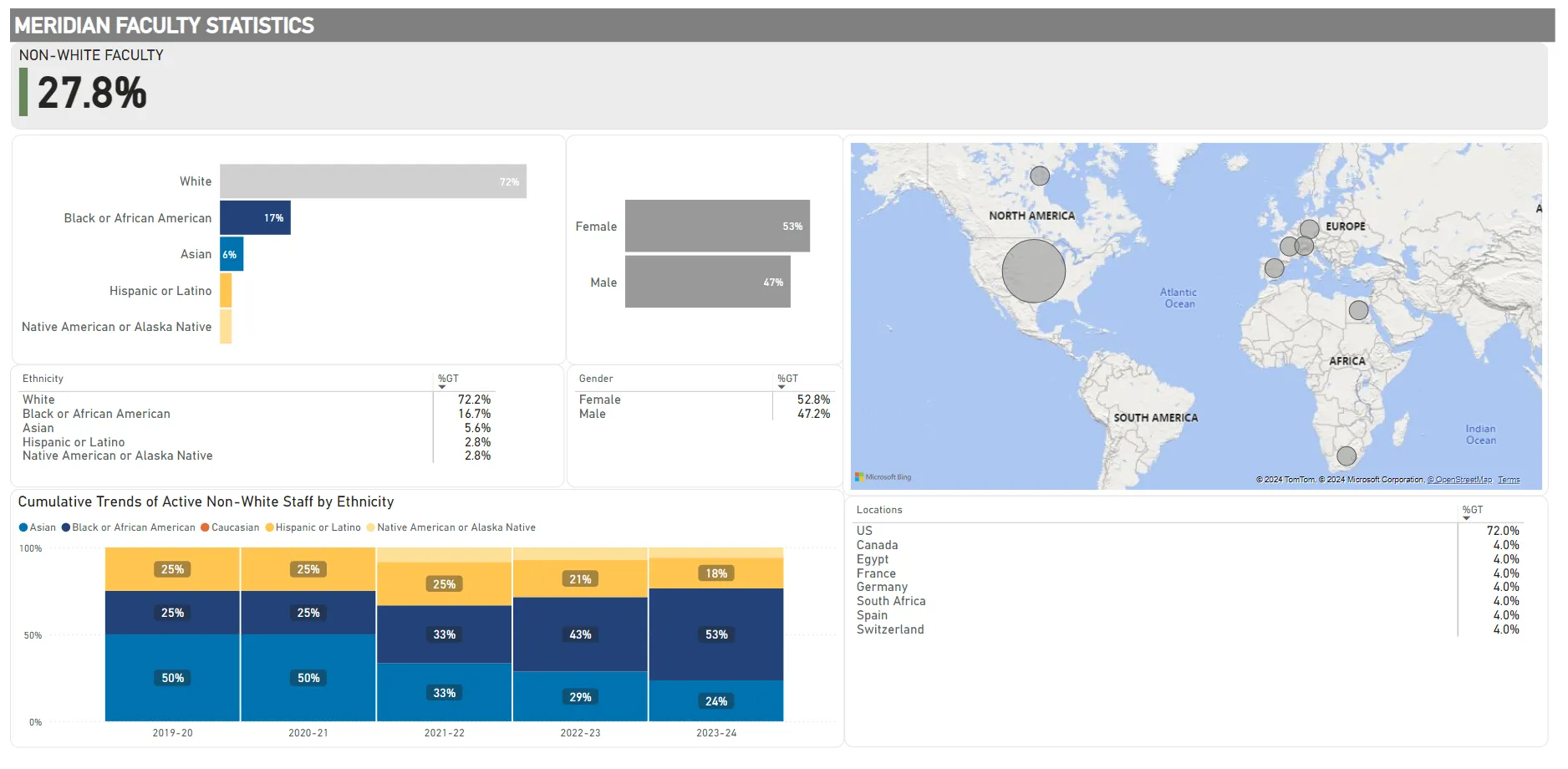 meridian faculty diversity stats