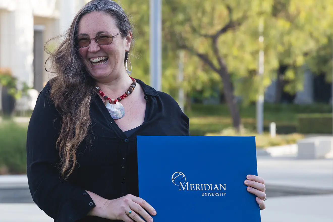 Brycken Olive expressing through movement and dance at Meridian University's Transformative Learning Lab