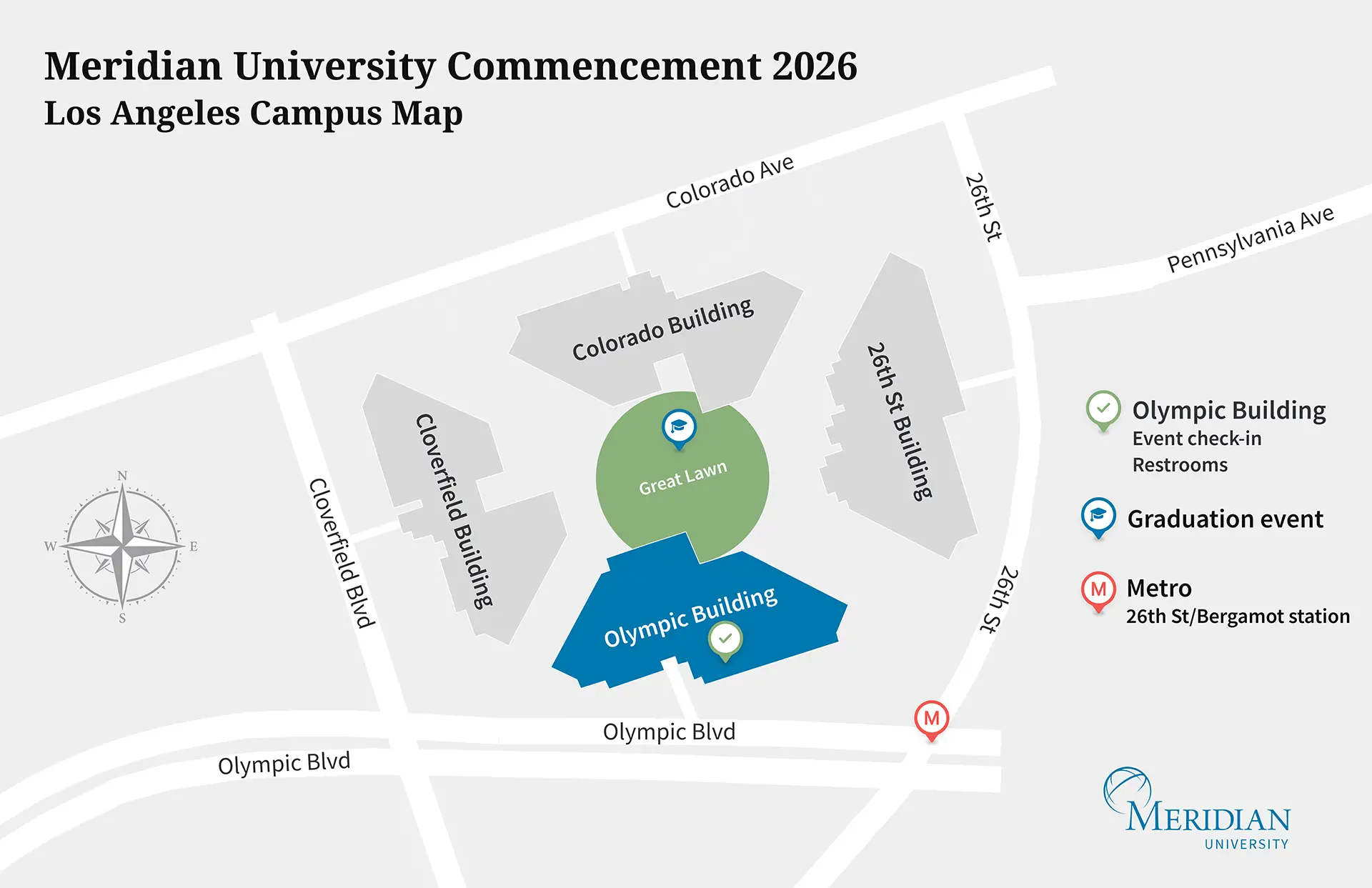 meridian commencement map 2026