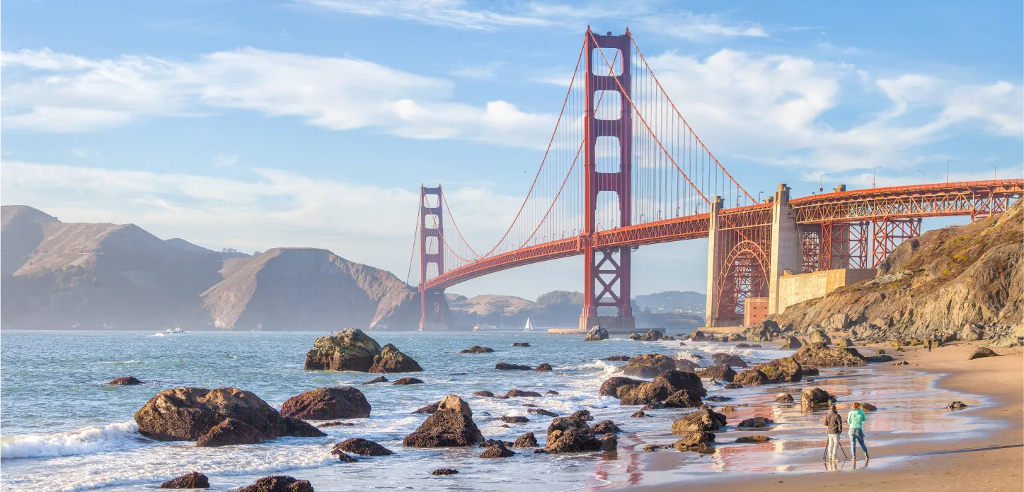 golden state bridge in the sunlight mobile