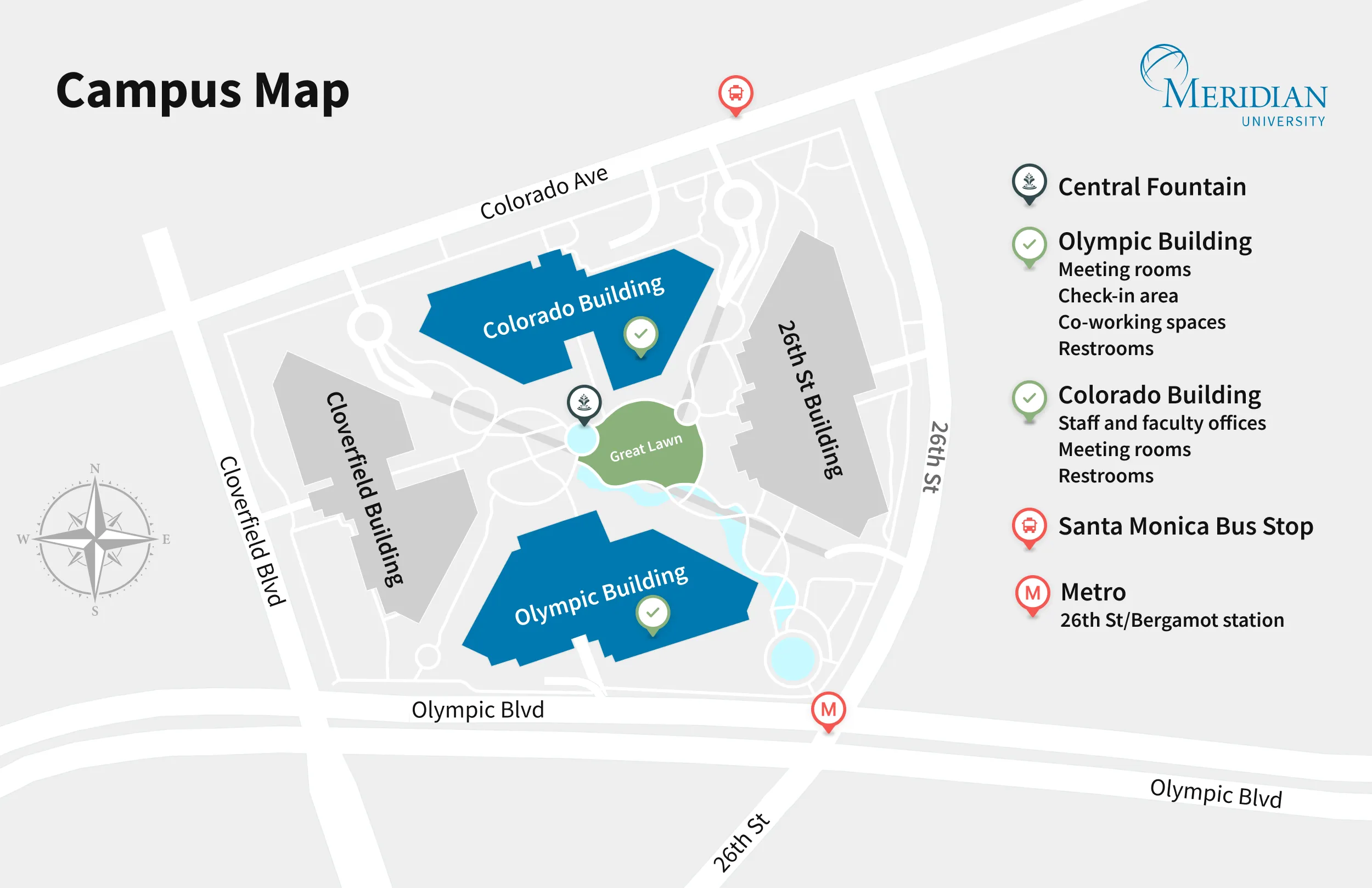 meridian university la center campus map